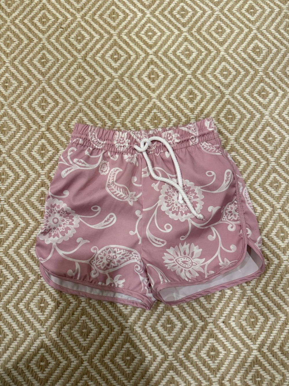 Julia Amory Pink Floral Drawstring Swimsuit